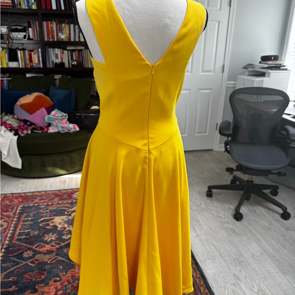 Karen Millen Yellow Sleeveless V-Neck Sundress